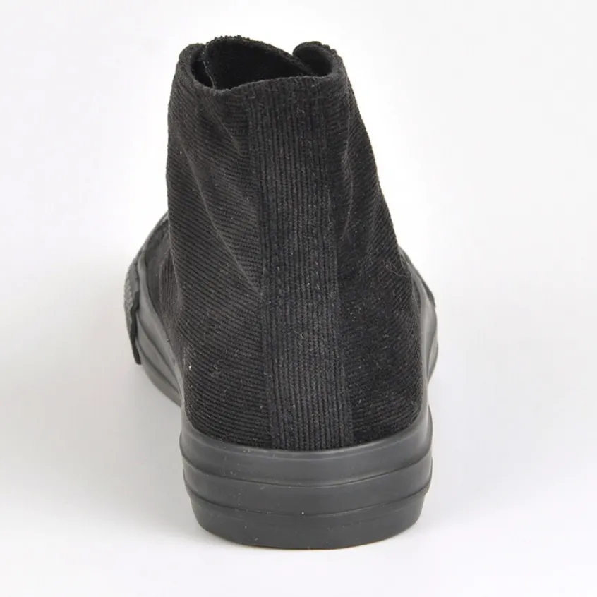 Baskets, Sneakers|STREET LIFE Baskets Femme En Toile Noire Unie