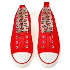 Baskets, Sneakers|STREET LIFE Baskets Femme En Toile Rouge