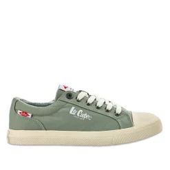 Baskets, Sneakers|LEE COOPER Baskets Femme En Toile Verte
