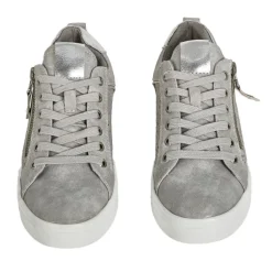 Chaussures Confort|SCALINA Baskets Femme Gris A Fermeture Eclair