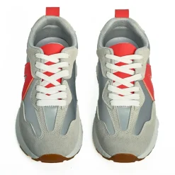 Baskets, Sneakers|STREET LIFE Baskets Femme Gris Et Orange