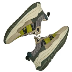 Baskets, Sneakers|STREET LIFE Baskets Femme Gris Et Vert Style Dad Shoes