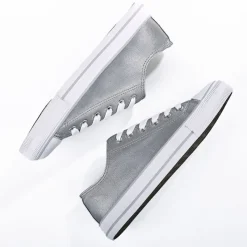 Baskets, Sneakers|STREET LIFE Baskets Femme Irisees En Toile Grise