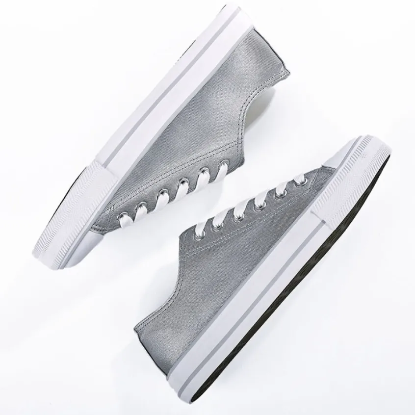 Baskets, Sneakers|STREET LIFE Baskets Femme Irisees En Toile Grise