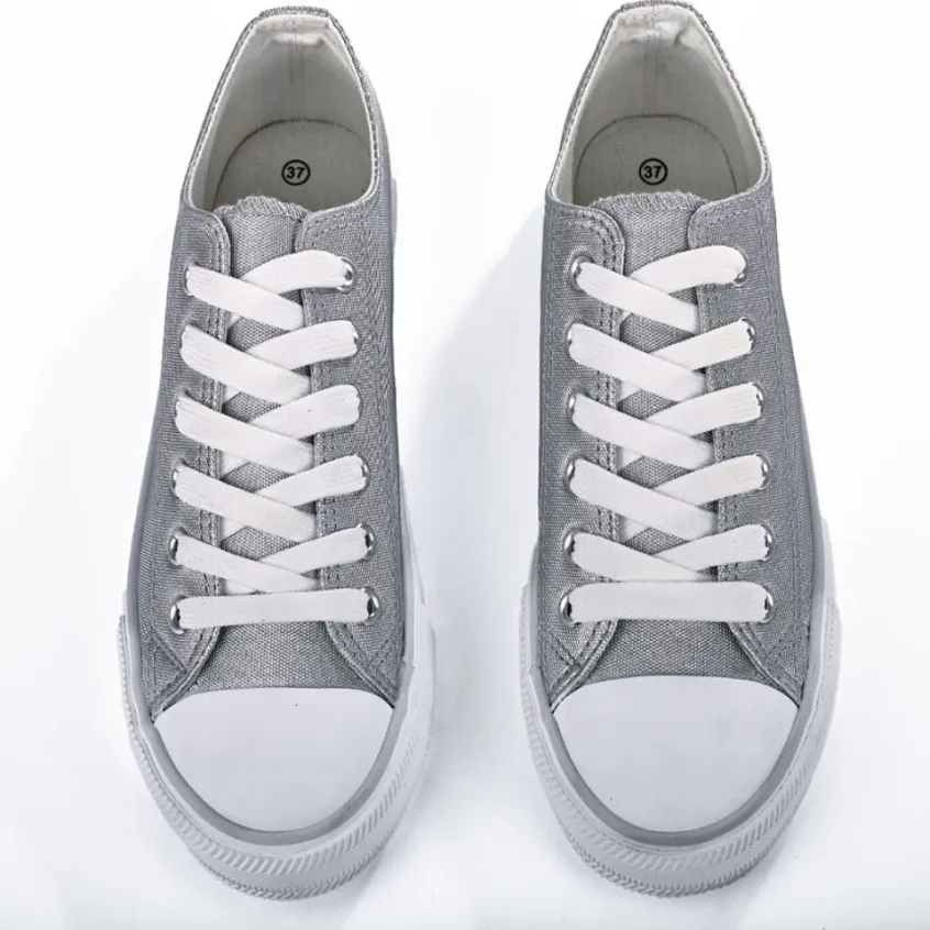 Baskets, Sneakers|STREET LIFE Baskets Femme Irisees En Toile Grise