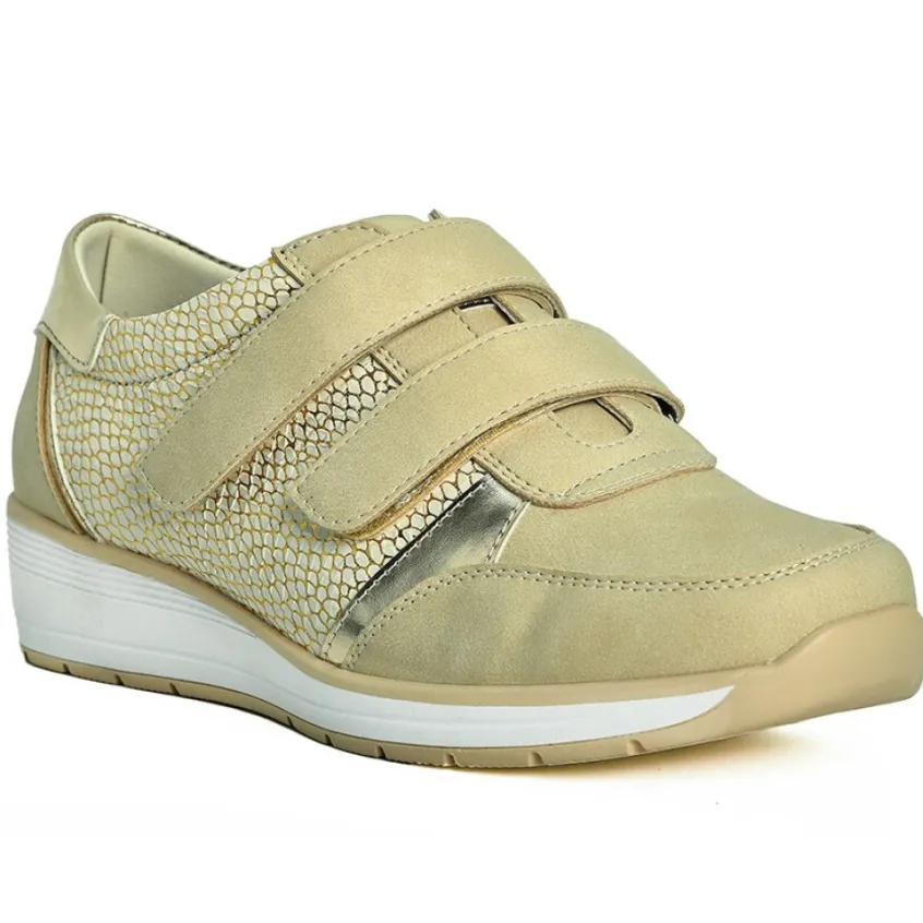 Chaussures Confort|LADY CONFORT Baskets Femme Rose