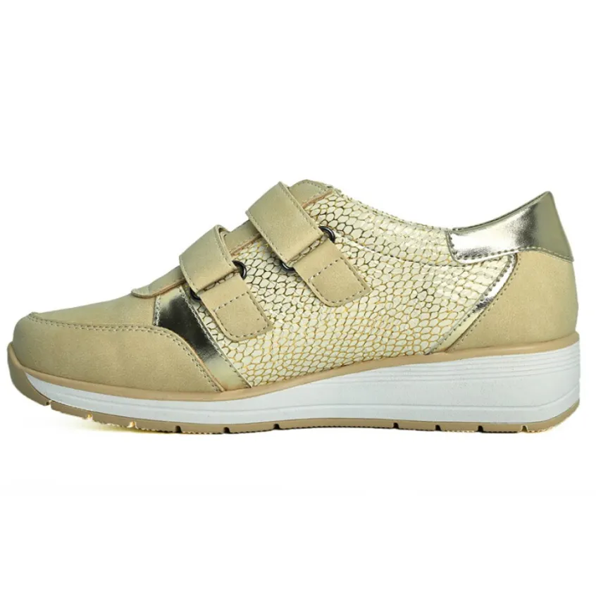 Chaussures Confort|LADY CONFORT Baskets Femme Rose