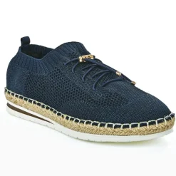 Baskets, Sneakers|STREET LIFE Baskets Femme Maille Bleu Marine Lacets Elastiques