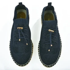 Baskets, Sneakers|STREET LIFE Baskets Femme Maille Bleu Marine Lacets Elastiques