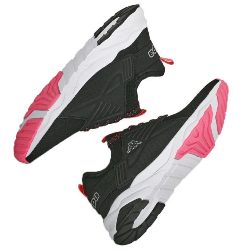 Baskets, Sneakers|KAPPA Baskets Femme Noir Et Rose San Puerto