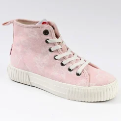 Baskets, Sneakers|LEE COOPER Baskets Femme Rose Imprime Fleuri