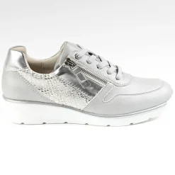 Chaussures Confort|SCALINA Baskets Femme Argente