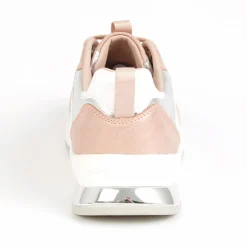 Baskets, Sneakers|STREET LIFE Baskets Femme Rose Et Argente