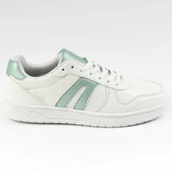 Baskets, Sneakers|STREET LIFE Baskets Femme Blanc/Vert