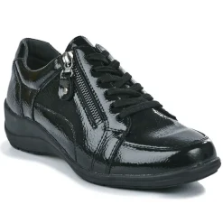 Chaussures Confort|SCALINA Baskets Femme Vernies Noires