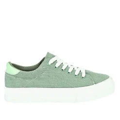Baskets, Sneakers|STREET LIFE Baskets Femme Vert Velours Cotele