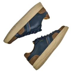 Baskets, Sneakers|ALMA Baskets Homme En Cuir Bleu Marine