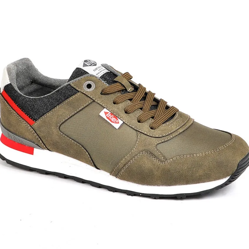 Baskets, Sneakers|LEE COOPER Baskets Homme Sneakers Kaki