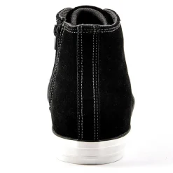 Baskets, Sneakers|CARDIFF Baskets Montantes Aspect Velours Noir