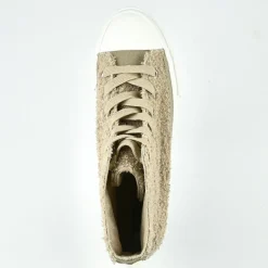 Baskets, Sneakers|STREET LIFE Baskets Montantes Femme Beige Effet Moumoute