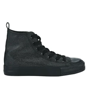 Baskets, Sneakers|STREET LIFE Baskets Montantes Femme En Toile Noire