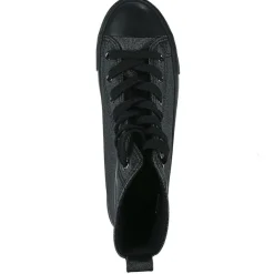 Baskets, Sneakers|STREET LIFE Baskets Montantes Femme En Toile Noire