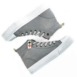 Baskets, Sneakers|LEE COOPER Baskets Montantes Femme En Toile Grise