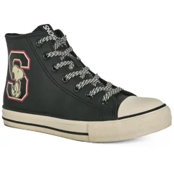 Baskets, Sneakers|SNOOPY Baskets Montantes Femme Noir Lacets Fantaisie