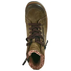 Chaussures Confort|SCALINA Baskets Montantes Femme Kaki