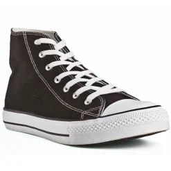 Baskets, Sneakers|STREET LIFE Baskets Montantes Homme En Toile Noire