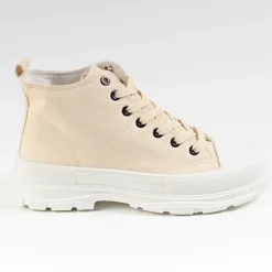 Baskets, Sneakers|STREET LIFE Baskets Plateforme Femme Ivoire