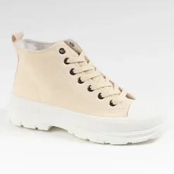 Baskets, Sneakers|STREET LIFE Baskets Plateforme Femme Ivoire