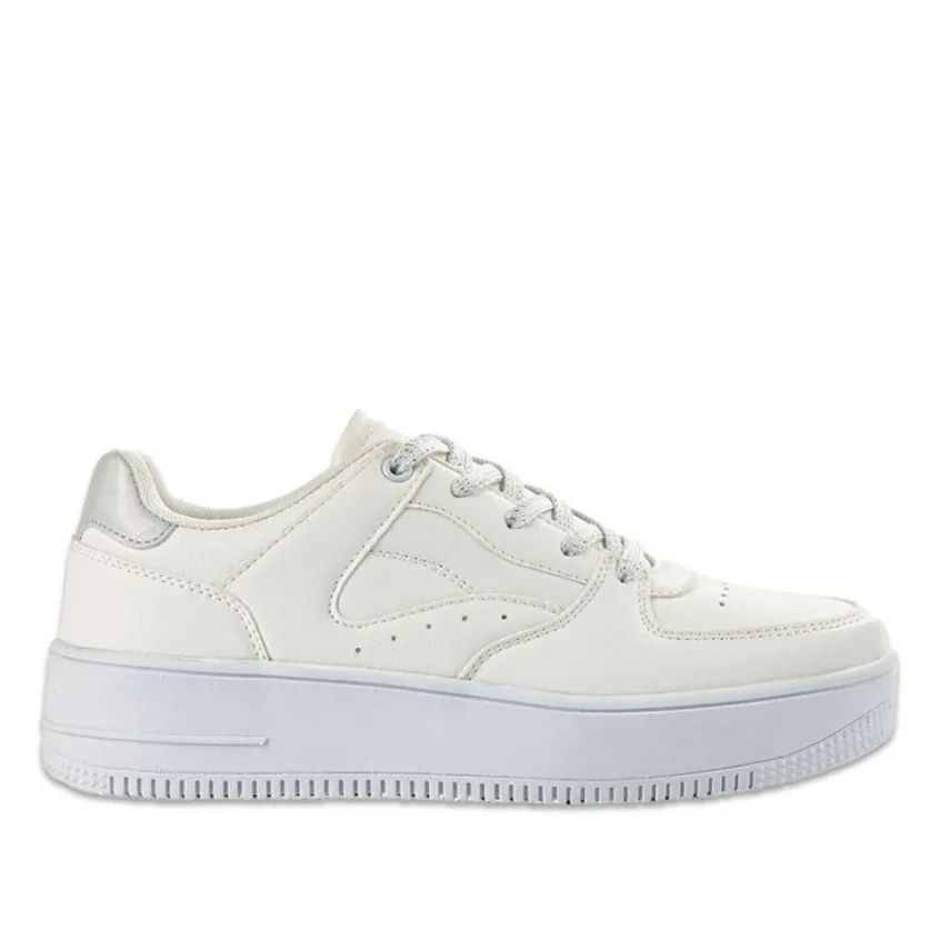 Baskets, Sneakers|STREET LIFE Baskets Plateforme Femme Blanc