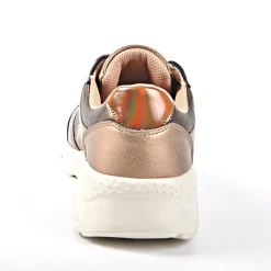 Baskets, Sneakers|GIRL TIME Baskets Sneakers Bi-Matieres Bronze