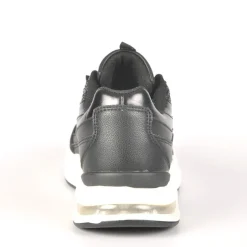 Baskets, Sneakers|GIRL TIME Baskets Sneakers Bi-Matieres Noir