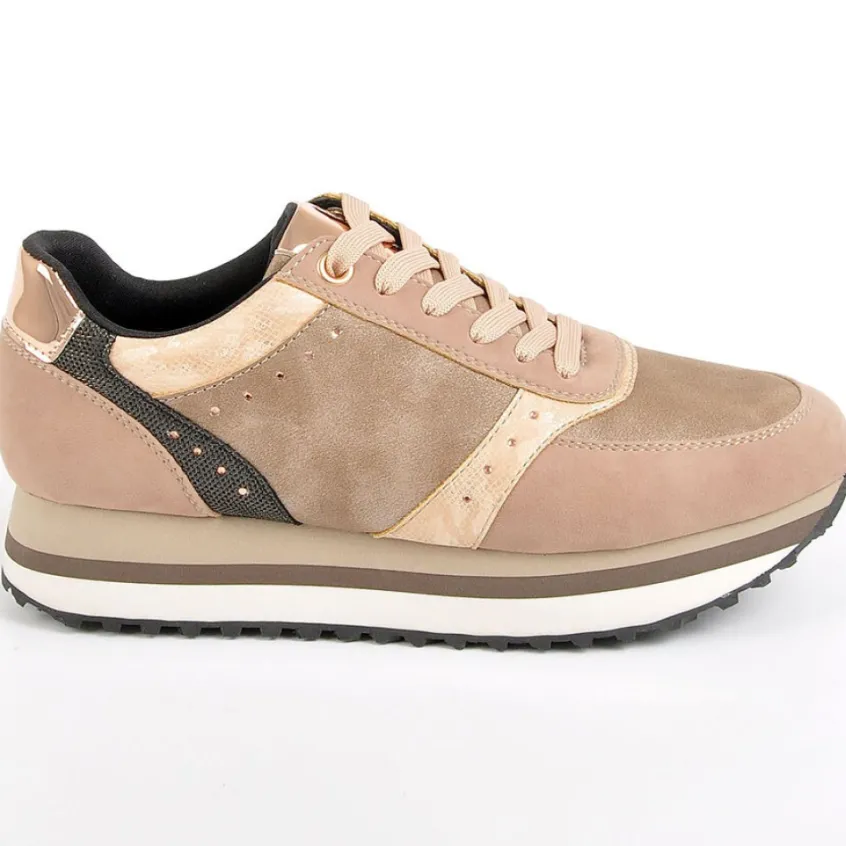 Baskets, Sneakers|STREET LIFE Baskets Sneakers Femme Beige