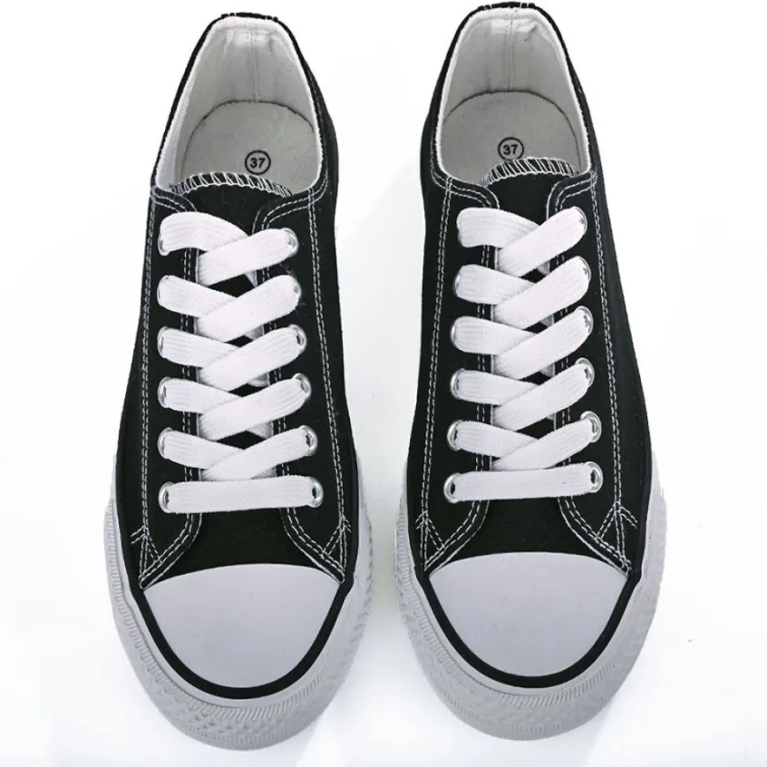 Baskets, Sneakers|STREET LIFE Baskets Tennis Femme Noires Et Blanches