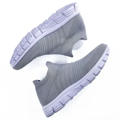 Baskets, Sneakers|STREET LIFE Baskets Ultra Legeres Femme Gris Elastique