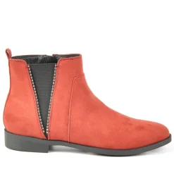 Boots, Bottines|SKILLS Boots Aspect Velours Orange
