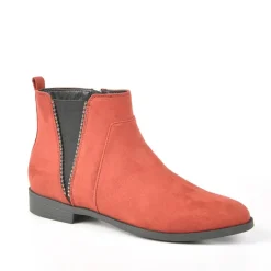 Boots, Bottines|SKILLS Boots Aspect Velours Orange