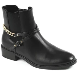 Boots, Bottines|VICE VERSA Boots Avec Effet Croco Noir