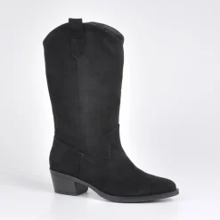 Bottes, Cuissardes|VICE VERSA Bottes A Talons Style Western Noir