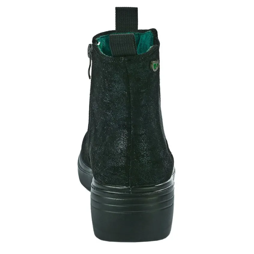 Chaussures Confort|ECO BIO VEGAN Bottes Compensees Femme Noir