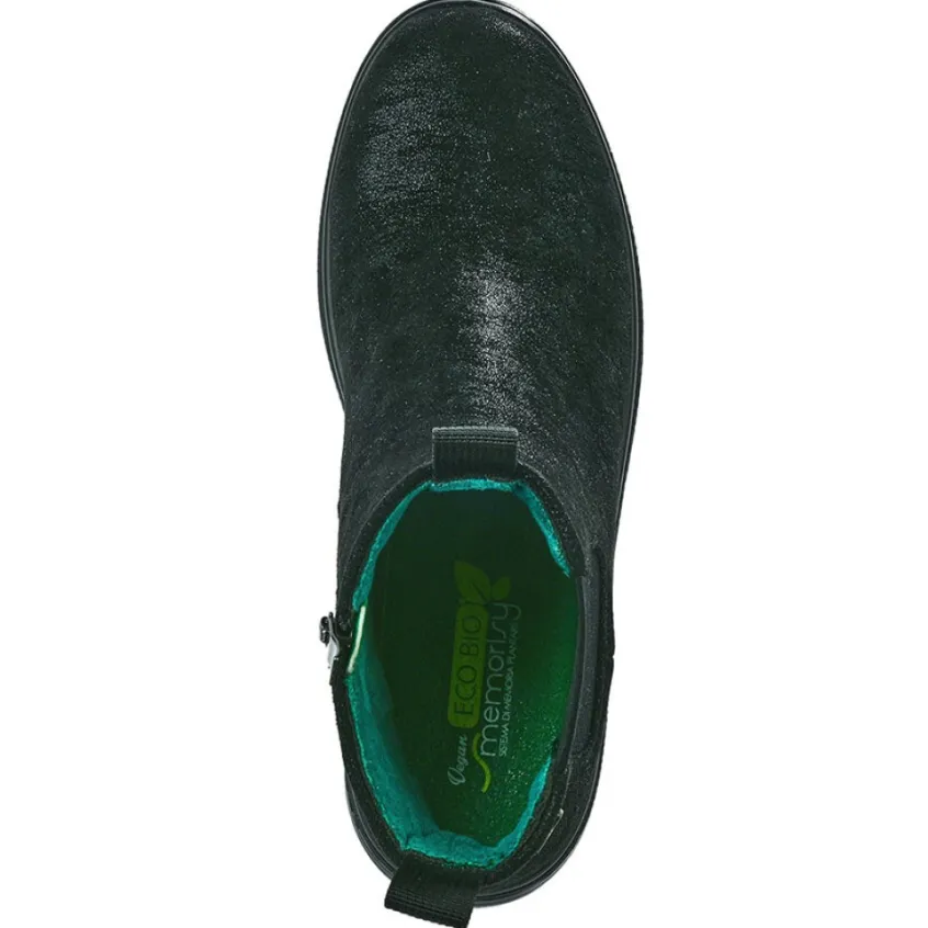 Chaussures Confort|ECO BIO VEGAN Bottes Compensees Femme Noir