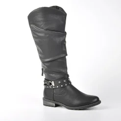 Chaussures Confort|RELIFE Bottes Plates Femme Confort Noir