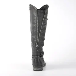 Chaussures Confort|RELIFE Bottes Plates Femme Confort Noir