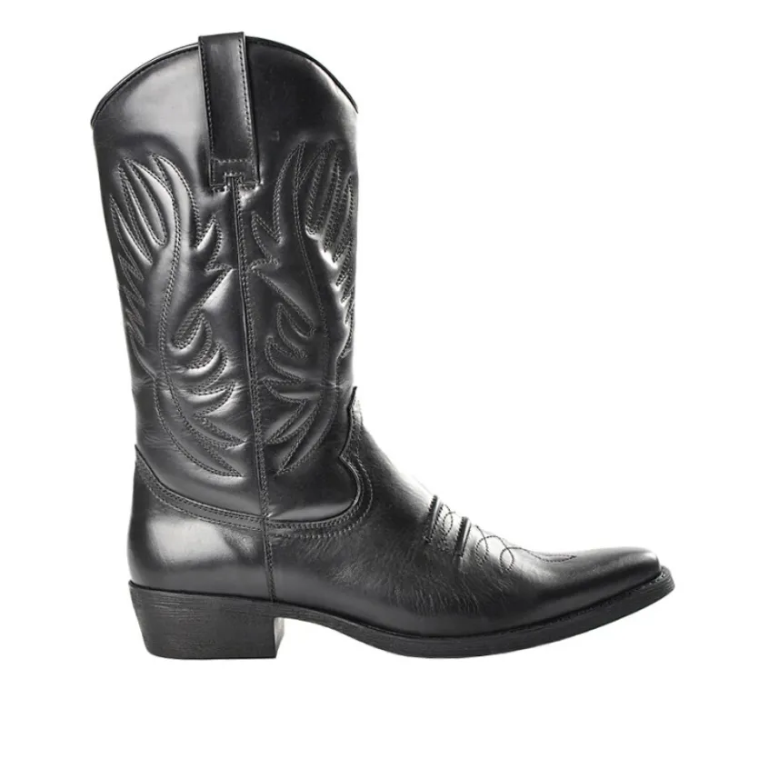Boots, Bottines|OUTSHOES Bottes Style Western Compagnie Noir
