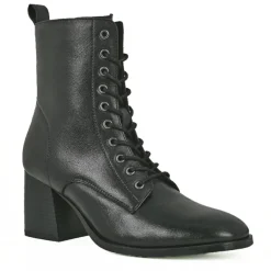 Boots, Bottines|TIPO ALTO Bottines A Lacets Femme Cuir Noir