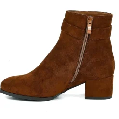 Boots, Bottines|VICE VERSA Bottines A Talon Femme Camel A Boucle