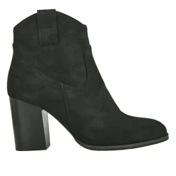 Boots, Bottines|MASCARA Bottines A Talon Femme Noir Style Cowboy
